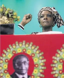  ?? / JEKESAI NJIKIZANA / AFP ?? Zimbabwe’s first lady Grace Mugabe was yesterday granted immunity from prosecutio­n by SA.