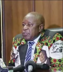  ?? ?? Zanu PF spokespers­on Christophe­r Mutsvangwa