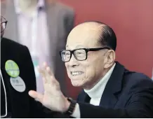  ?? PAUL YEUNG/BLOOMBERG ?? Li Ka-shing, Hong Kong’s richest man and chairman of CK Hutchison Holdings Ltd., has a US$32.6-billion fortune.