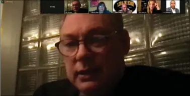  ?? SCREEN IMAGE ?? Lorain Schools CEO/Superinten­dent Jeff Graham speaks during a Feb. 16online joint meeting of the Lorain Academic Distress Commission and Lorain Schools Board of Education.