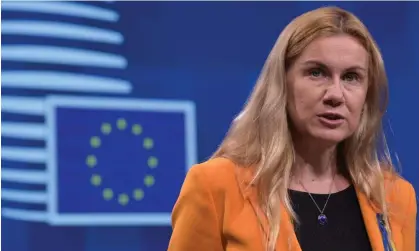  ?? John Thys/AFP/Getty Images ?? Kadri Simson, the EU’s energy commission­er, has defended the cap plan as a reasonable approachto reducing Russia’s profits. Photograph: