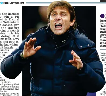  ?? REX ?? Smoke and mirrors: Antonio Conte wants new signings