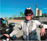  ??  ?? Photo shows Clickenger posing in front of the Che Guevara Mausoleum, a favored stop for visitors in Cuba.