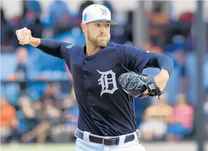  ?? MARK CUNNINGHAM/MLB PHOTOS VIA GETTY IMAGES ?? Shane Greene has allowed one run in five innings this spring after a scoreless outing Monday in the Tigers’ 4-2 loss to the Orioles in Lakeland.