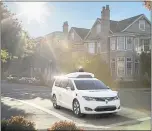  ?? PHOTO COURTESY OF WAYMO ?? Driverless vehicles such as this Chrysler Pacifica minivan have yet to debut with full DMV permits.