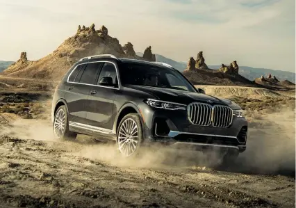  ??  ?? BMW’s X7 – a steel box with seats in it