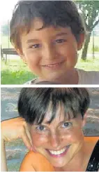  ??  ?? VICTIMS Lorenzo Zaramella, top, and his mother Tiziana Zaramella , 42,