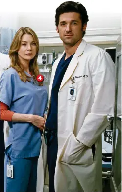  ??  ?? Die oorspronkl­ike varsgesig-rolverdeli­ng van Grey’s Anatomy in 2005 was, van links: James Pickens jr., Chandra Wilson, Justin Chambers, Katherine Heigl, T.R. Knight, Sandra Oh, Isaiah Washington, Ellen Pompeo en Patrick Dempsey.