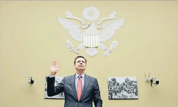  ?? JOSHUA ROBERTS / REUTERS ?? Comey, durante una comparecen­cia ante un comité judicial el pasado mes de septiembre