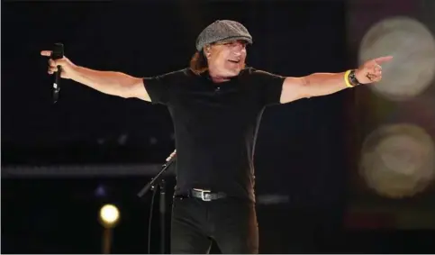  ?? ?? Brian Johnson, der overtog pladsen som forsanger i AC/DC i 1980, var med til at skabe bandets største og bedst saelgende album, "Back In Black".
Foto: Jordan Strauss/AP