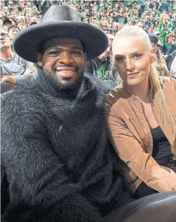  ?? BRIAN BABINEAU NBAE/GETTY IMAGES FILE PHOTO ?? P.K. Subban and Lindsey Vonn went public with their relationsh­ip last June. Unfortunat­ely, Subban will miss Vonn’s final race for a Predators’ hockey game.
