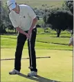  ??  ?? SAFE PUTT: Grey High’s Robert Shearer makes a birdie during the Cradock Invitation­al