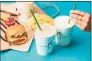  ?? ?? Shake Shack's modern-day "roadside shack" cuisine features burgers, crinkle-cut fries, chicken sandwiches, hot dogs, shakes and frozen custard.