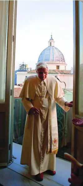  ?? AP ?? Benedicto XVI, en una imagen de archivo, resalta la importanci­a del viaje a Irak de Francisco