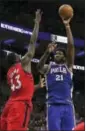  ?? THE ASSOCIATED PRESS ?? Philadelph­ia 76ers center Joel Embiid (21) was named an All-Star Thursday.