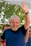  ?? PHOTO: AP ?? Former Brazilian President Luiz Inacio Lula da Silva is still leading presidenti­al opinion polls, despite being in prison.