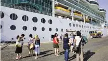  ?? Pankaj Sharma/Gulf News Archives ?? Sightseein­g Brilliance of the Seas docked at Port Rashid cruise terminal.