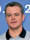  ??  ?? What about all the nice guys? asks actor Matt Damon.