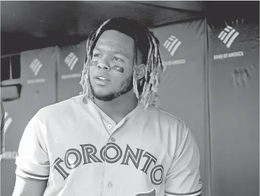  ?? ANDY MARLIN/USA TODAY SPORTS ?? Blue Jays third baseman Vladimir Guerrero Jr., just 20, hit 15 homers with 69 RBI and a .272 batting average in 2019, his rookie season.