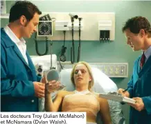  ??  ?? Les docteurs Troy (Julian McMahon) et McNamara (Dylan Walsh).