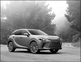  ?? COURTESY OF TOYOTA MOTOR SALES U.S.A. VIA ASSOCIATED PRESS ?? The Lexus RX 350 is a midsize luxury SUV that has been fully redesigned for the 2023 model year.