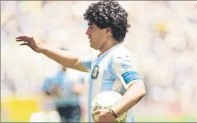  ?? FOTO: MIGUEL MORENO ?? Maradona, durante el Mundial de México 1986, del que se cumplen 34 años