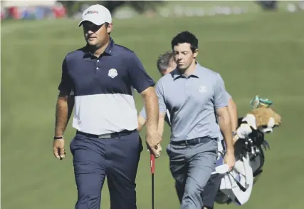  ??  ?? 0 Patrick Reed and Rory Mcilroy fought out an epic duel at last year’s Ryder Cup and both are playing at Dundonald.