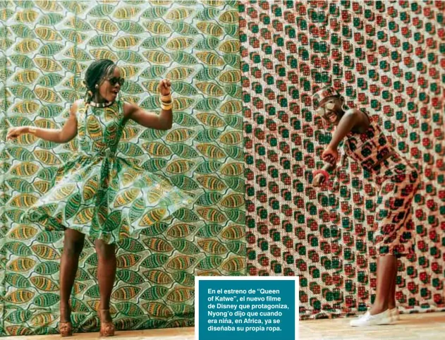  ?? Fotos: Gentileza Disney. ?? En el estreno de “Queen of Katwe”, el nuevo filme de Disney que protagoniz­a, Nyong’o dijo que cuando era niña, en Africa, ya se diseñaba su propia ropa.