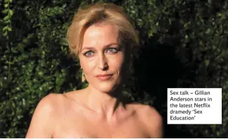  ??  ?? Sex talk – Gillian Anderson stars in the latest Netflix dramedy ‘Sex Education’