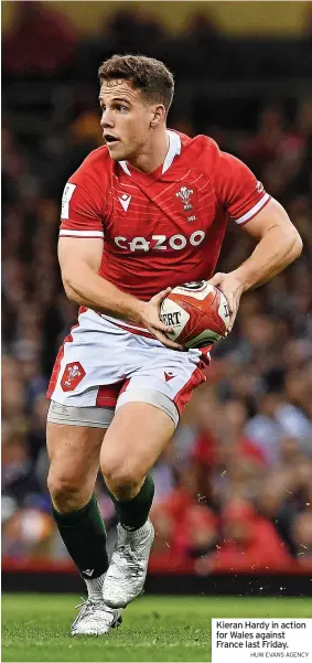  ?? HUW EVANS AGENCY ?? Kieran Hardy in action for Wales against France last Friday.