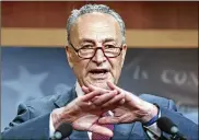  ?? J. SCOTT APPLEWHITE / AP ?? Senate Minority Leader Chuck Schumer says the move to cut enrollment programs is a deliberate attempt to sabotage the Affordable Care Act.