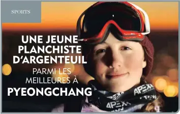  ?? —photo APEXX Équipes sportives ?? Elizabeth Hosking, de Mille-Isles, sera la plus jeune athlète de la délégation canadienne aux Jeux olympiques.