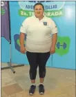  ??  ?? Treicy Elizabeth López Alcocer, ama de casa de 32 años. Inicia con 105.8 kg