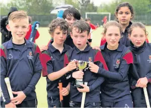  ?? Sacrisbric­k Hall School pupils celebrate their triumph ??