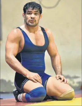  ?? HT PHOTO ?? Sushil Kumar returned to competitiv­e wrestling after three years.