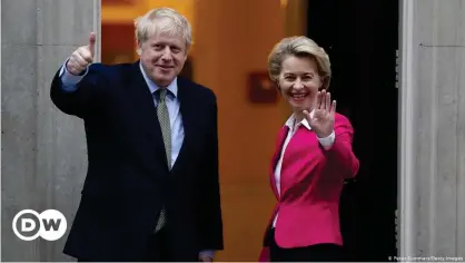  ??  ?? Boris Johnson y Ursula von der Leyen