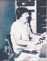  ?? Contribute­d photo ?? Peter J. Danielczuk doing his radio show in younger years.