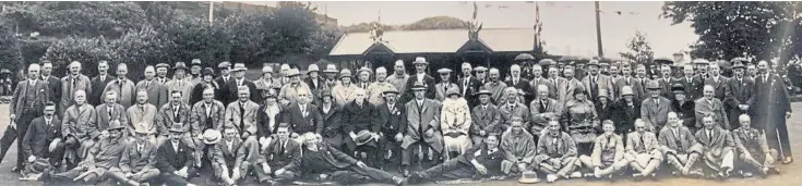  ??  ?? A bowling photograph, taken at Dudhope Bowling Club in Dundee possibly between 1910 and 1930. Find out more in the left-hand column.