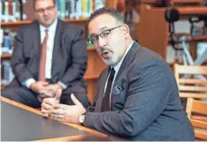  ?? DEVIN LEITH-YESSIAN, AP ?? Miguel Cardona, the pick to become the new secretary of education, headed the Connecticu­t school system previously, where he was neither a big p roponent nor a critic of tests.