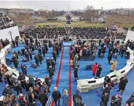  ?? Picture: AFP ?? PRESENT. President-elect Joe Biden and his wife, Jill, arrive for his inaugurati­on as the 46th president of the United States on the West Front of the US Capitol in Washington, DC, on Wednesday.