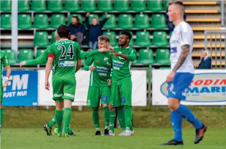  ?? Bild: Håkan Fredriksso­n ?? Johan Svahn och Ljungskile tog klivet upp till Superettan efter att ha skrapat ihop åtta poäng fler än tvåan Landskrona.