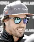 ??  ?? El piloto también Fernando Alonso, piloto de Mclaren Honda.