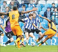  ??  ?? LEVELLER: Hull City’s Abel Hernandez scores their equaliser