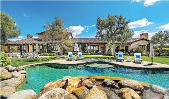  ??  ?? Former San Diego Chargers quarterbac­k Philip Rivers is seeking $4.199 million for his Spanish-style estate in the Santaluz community of San Diego.