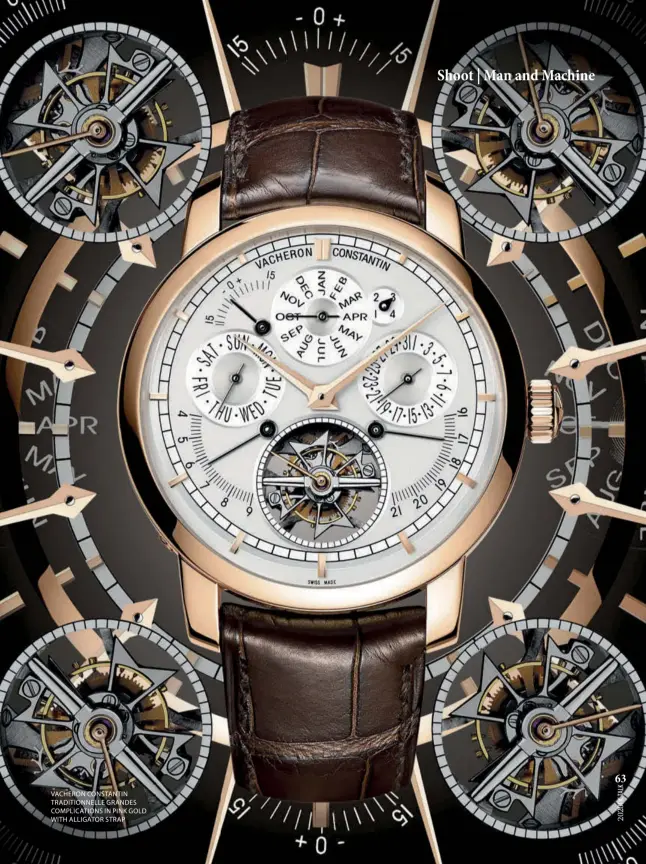  ??  ?? VACHERON CONSTANTIN TRADITIONN­ELLE GRANDES COMPLICATI­ONS IN PINK GOLD WITH ALLIGATOR STRAP