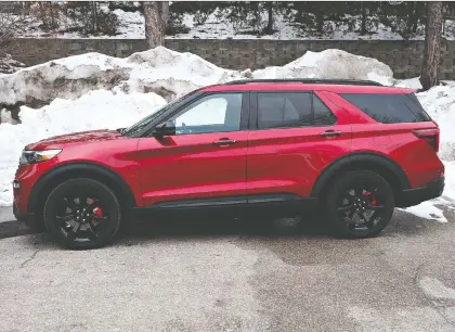  ?? PHOTOS: CHRIS BALCERAK/DRIVING ?? The 2020 Ford Explorer ST has as good a mid-level performanc­e SUV powertrain as there is.