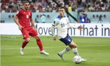  ?? ?? England’s Phil Foden made a good impression when he came off the bench against Iran. Photograph: Jean Catuffe/DPPI/Shuttersto­ck