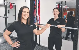  ?? Picture: Kevin Farmer ?? LIFTING THE BAR: Freedom Lifestyle and Fitness director Nicole Steffens (left) and manager Catherine Johnson are looking forward to welcoming clients to the new gym.