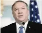  ?? SAUL LOEB AP ?? Secretary of State Mike Pompeo announced Saturday that the State Department is voiding longstandi­ng restrictio­ns on how U.S. diplomats and others have contact with their counterpar­ts in Taiwan.