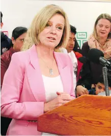  ?? DEAN PILLING ?? “This is one of the most important investment­s we can make for the future of our children,” Premier Rachel Notley said, as she announced 20 new school projects scheduled to begin in 2018.